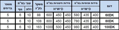 כספת כבדה נעילה כפולה דגם DK-1
